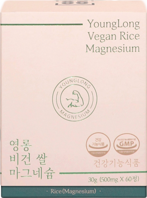 영롱 비건 쌀 마그네슘 30g, 60정, 4개