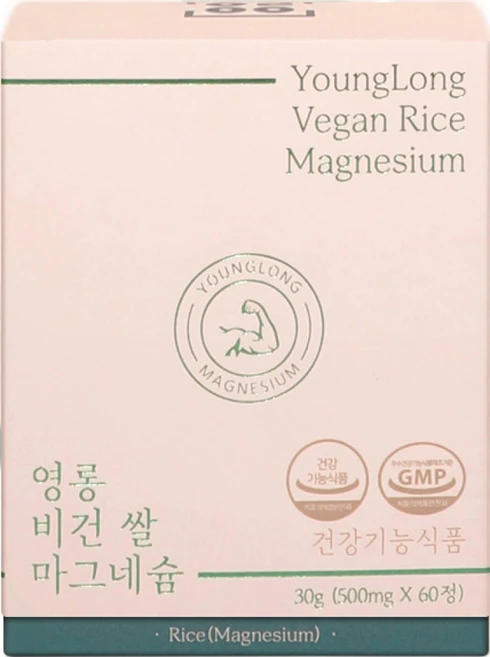 영롱 비건 쌀 마그네슘 30g, 60정, 4개 - 쿠팡