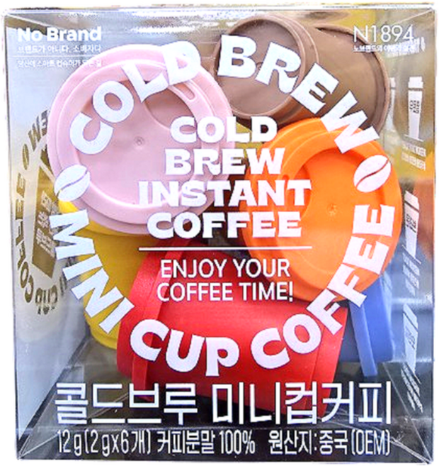 노브랜드 콜드브루 미니컵 분말커피 2g x 6개, 1개
