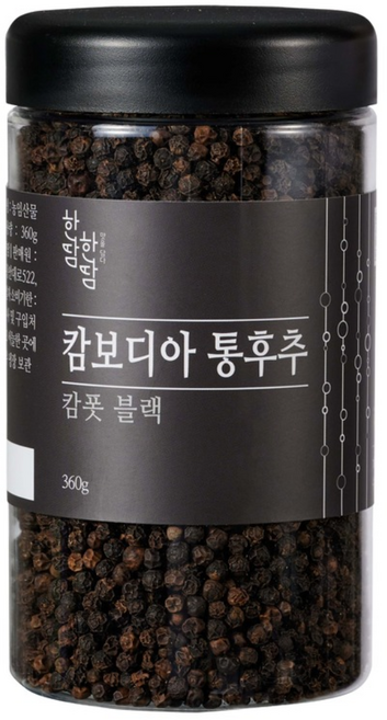 캄보디아 통후추 흑후추 캄폿 블랙 페퍼, 360g, 1개