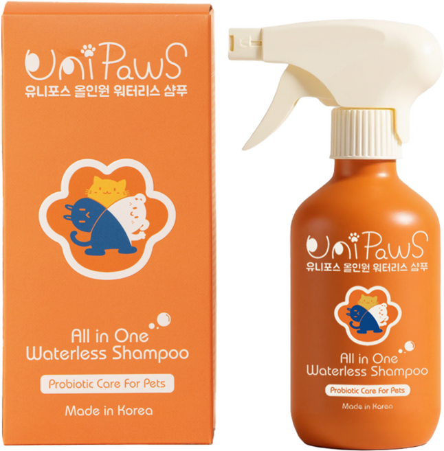 유니포스 반려동물 올인원 워터리스 샴푸, 1개, 260ml
