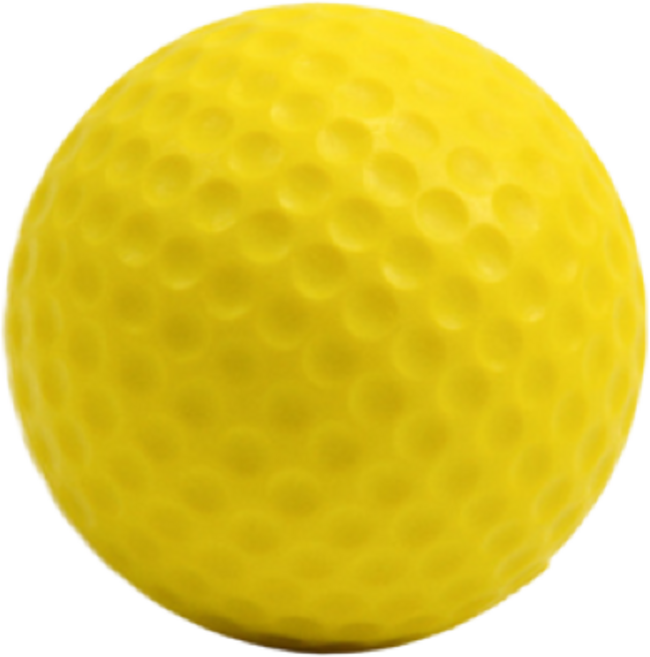 Moon's리빙 실내 연습용 스펀지 골프공 25개, 노랑