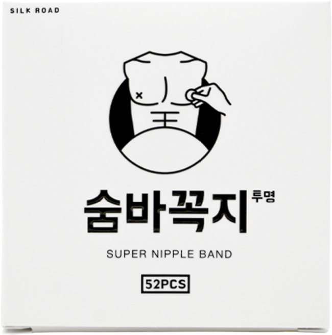 숨바꼭지 남성용 니플밴드 투명색 52매, 1개