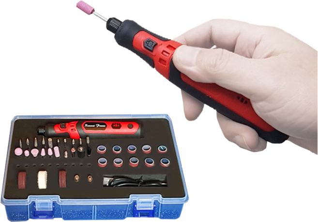 롬멜프랑코 Savage 미니 핸디형 충전식 무선 전동그라인더 연마 광택 조각기, 1개