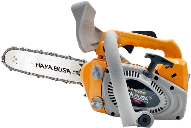 하야부사 10인치 엔진톱 H2600 가지 치기 톱 탑핸들 체인톱 가벼운 한손 기계톱, 1개