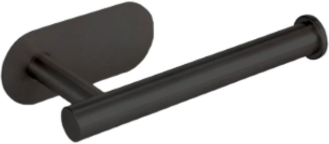 스테인리스 무타공 벽걸이 휴지 걸이대, 블랙, 1개