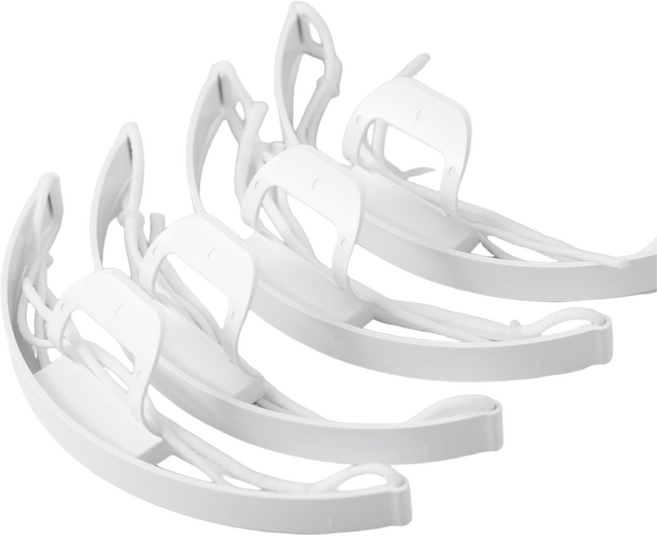 네버팩토리 주방용 투명 위생 마스크 프레임만, 1세트, 4개입, 흰색