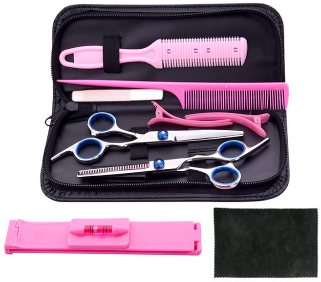 아띠꼴로 가정용 셀프 미용가위 앞머리가위 숱가위 헤어가위 틴닝가위 전문가 헤어가위 이발가위, 1개, 고급세트
