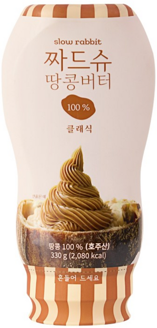 슬로우래빗 짜먹는 땅콩버터 짜드슈 클래식, 330g, 1개