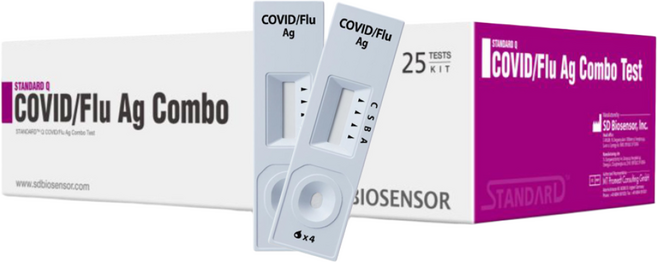 SD바이오센서 코로나 독감 인플루엔자A/B 3종 동시검사 진단키트 전문가용 1박스, 25개, 3종콤보