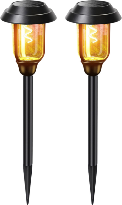 HOMIE 태양광정원등 센서식 무선 태양광led야외등 스탠드무드등 방수 식물등 정원등, 웜톤