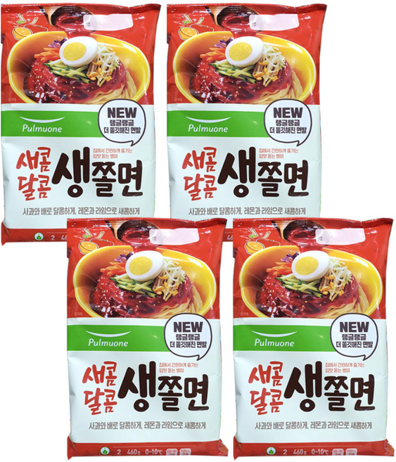 새콤달콤 생쫄면 460g(2인분) x 4봉, 4개, 460g