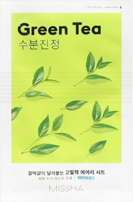 미샤 에어리 밀착 시트마스크 그린티, 1개입, 20개