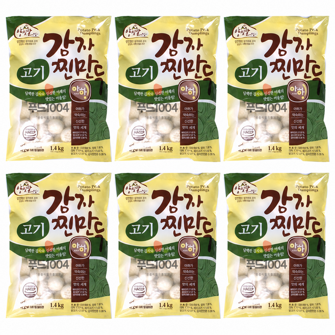 아하 감자고기찐만두 1400g*6개, 1.4kg, 6개