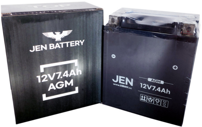 PCX배터리 21년형 pcx125배터리 XMAX 베스파 스텔라125 벤리110 12V7.4Ah 젠배터리 AGM, 1개