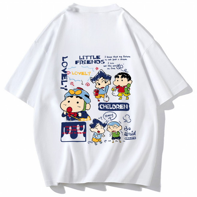 [에이비씨홈] 짱구 반팔티셔츠 남여공용 패밀리 빅사이즈 순면100% 16수