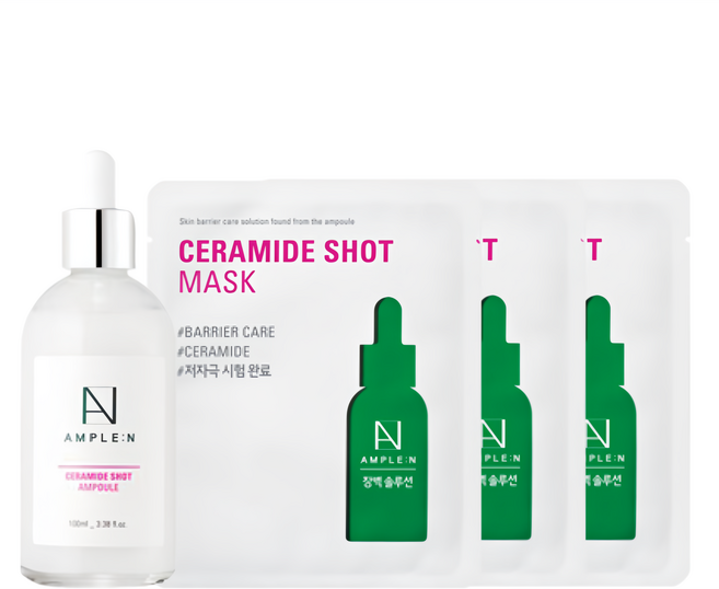 앰플엔 세라마이드샷 앰플 100ml + 세라마이드샷 마스크 3p 세트, 3개