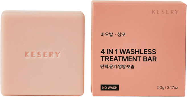 케세리 4 in 1 바오밥 창포 워시리스 트리트먼트바, 90g, 1개입