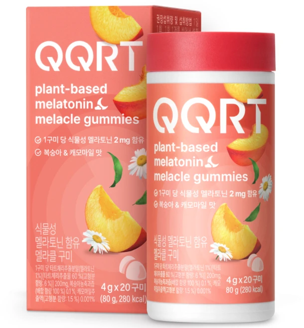 QQRT 식약처 HACCP 인증 맛있는 식물성 멜라토닌 구미 2mg, 1박스, 20정 - 쿠팡
