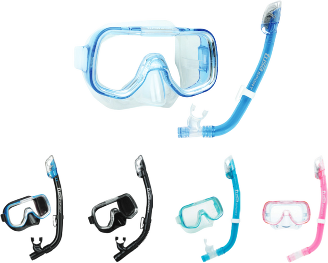 투사 고급 주니어용 스노클링세트 UC-2022, BKFB