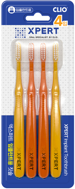 XPERT 임플란트용 칫솔, 4개입, 6세트