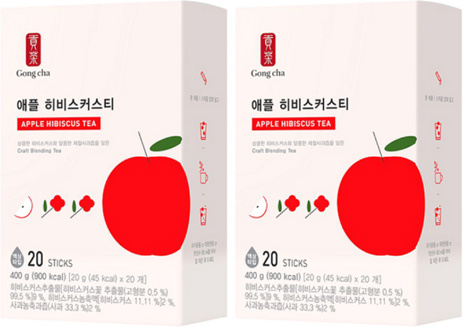 공차 애플 히비스커스티 (액상타입), 20개입, 20g, 2개