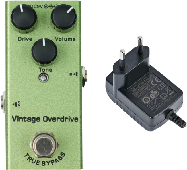 빅세일 일렉기타 이펙터 빈티지 오버드라이브 어댑터 포함, 1개