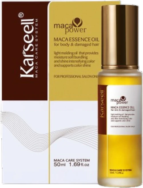 Karseell 마카 에센스 헤어 오일 천연 아르간 보습 윤기 카르셀 바이오 단백질 헤어케어, 1개, 50ml - 쿠팡