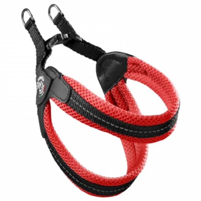 [신제품] 트레폰티 메시 버클 하네스 이탈리아 수제 명품, 레드