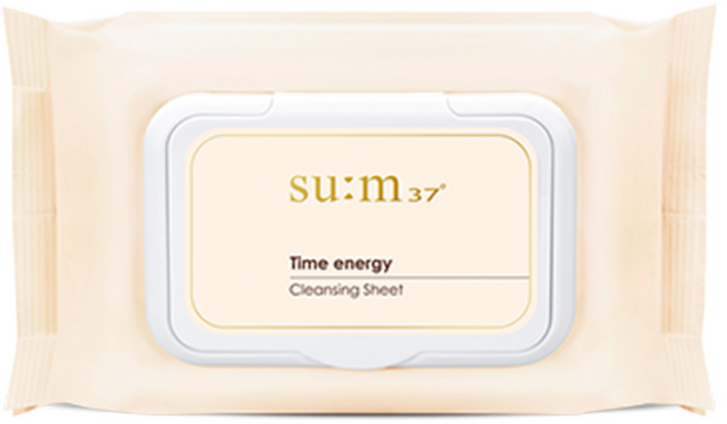 숨37 타임에너지 클렌징 시트 50매_약산성/클렌징티슈, 50매입, 1개