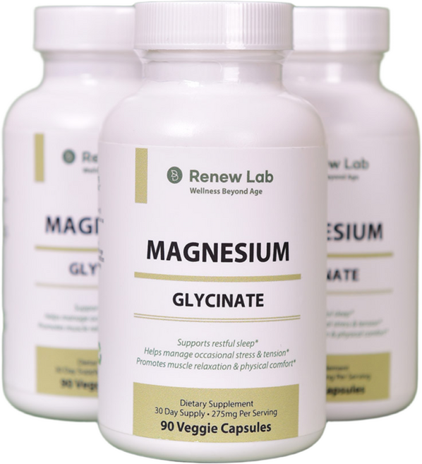 리뉴랩 마그네슘 글리시네이트 275mg 90캡슐 3병 3개월분, 90정, 3개