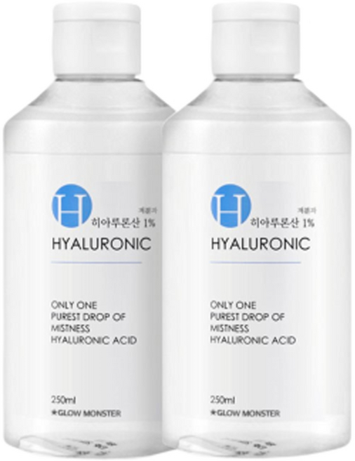 [비건뷰티] 글로우몬스터 저분자 히알루론산 1퍼센트 원액, 250ml, 2개