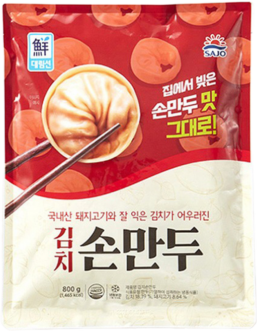 사조 대림선 김치 손만두, 800g, 1개