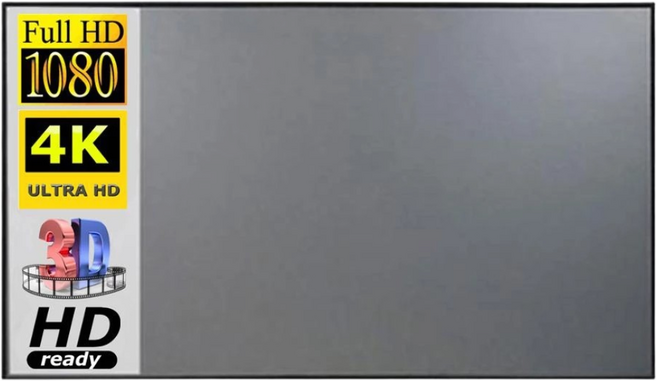 SALANGE 빔프로젝터 스크린 캠핑용 이동형 빔 스크린, 120인치