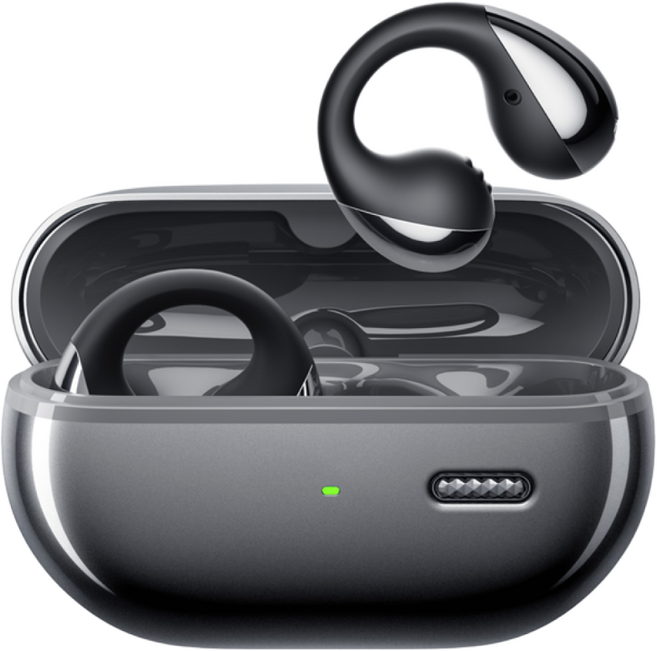 사운드피츠 펄클립 Pro 오픈형 무선 블루투스 이어폰, 블랙