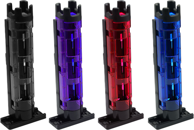 갓포스 태클박스 로드 거치대 스탠드 메이호 호환 BM250 라이트 낚시대 거치대 스탠드, 블루(반투명)