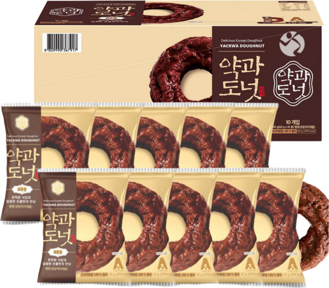약과도넛 초코 10p, 10개, 60g
