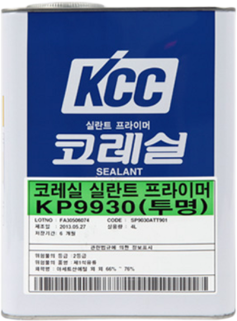 KCC KP9930 실리콘프라이머 4리터 투명 PRIMER, 1개
