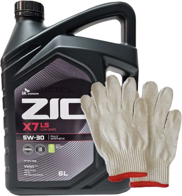 지크 X7 LS 5w30 6L 가솔린 디젤 SK 엔진오일 5w-30, 1개