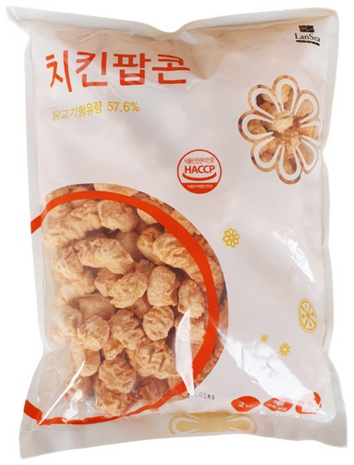 치킨팝콘 2kg 랜시 콜팝 팝콘치킨 대용량, 2개