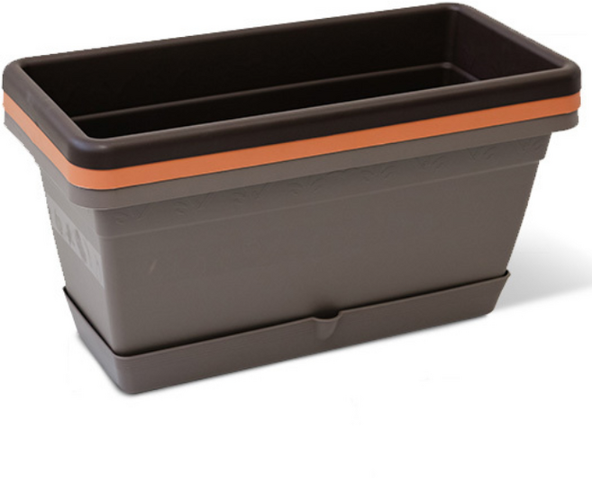 마이플랜트 가든2호 받침세트 텃밭 화분, 1개, 토기색