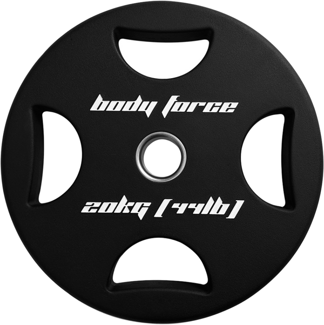 바디포스 TPU 우레탄 원형 중량원판 (4홀) 1.25~20kg [동화스포츠 공식 제품], 20kg, 1개, 블랙