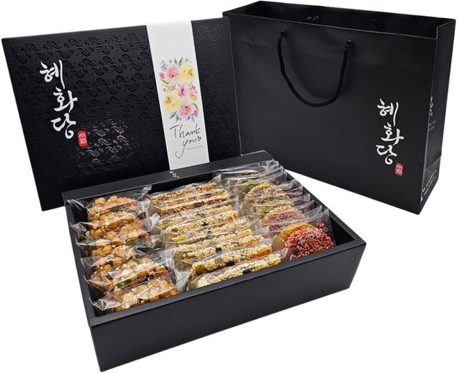 수제 강정 과일오란다 종합선물세트 혜화당 5호 쇼핑백 포함, 1.25kg, 1개