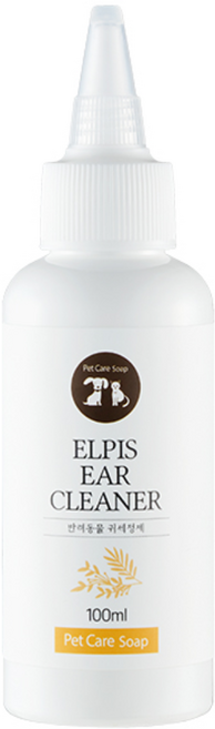 강아지 귀청소 외이염 염증개선 귀지 가려움증 천연 자연유래 저자극 엘피스 이어클리너, 2개, 100ml