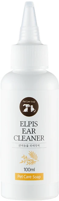 강아지 귀청소 외이염 염증개선 귀지 가려움증 천연 자연유래 저자극 엘피스 이어클리너, 1개, 100ml - 쿠팡