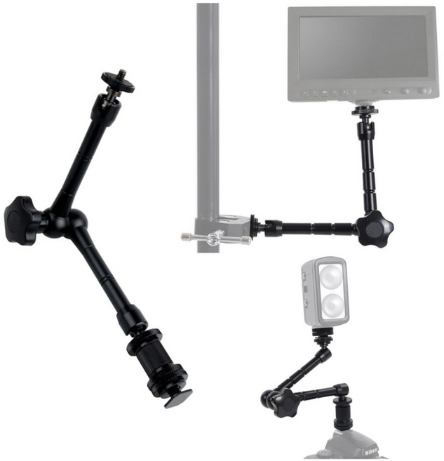 Zoom-AI 스마트폰 개인방송 영상 촬영장비 모음 핫슈 브라켓 거치대 마운트, E04.11인치 매직 암, 1개