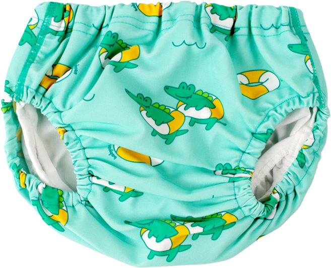 베이비앙 튜브악어(민트색상) 수영장기저귀_물놀이_방수기저귀(팬티형) S (일회용 방수기저귀 필요없음), 소형(S), 1개