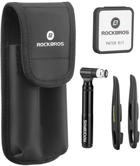 락브로스 자전거 펑크패치 키트 초미니 펌프, 1개