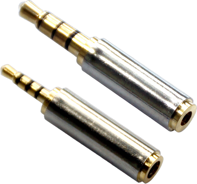 삼항LED 3.5mm 2.5mm 4극 변환젠더, 3.5(암) to 2.5(수)