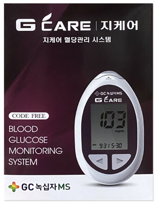 녹십자 지케어 혈당측정기 당 체크기 검사기 혈당기기, 1개